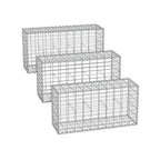 Set of 3 Schans baskets - Maas width 5 × 10 cm - Silver