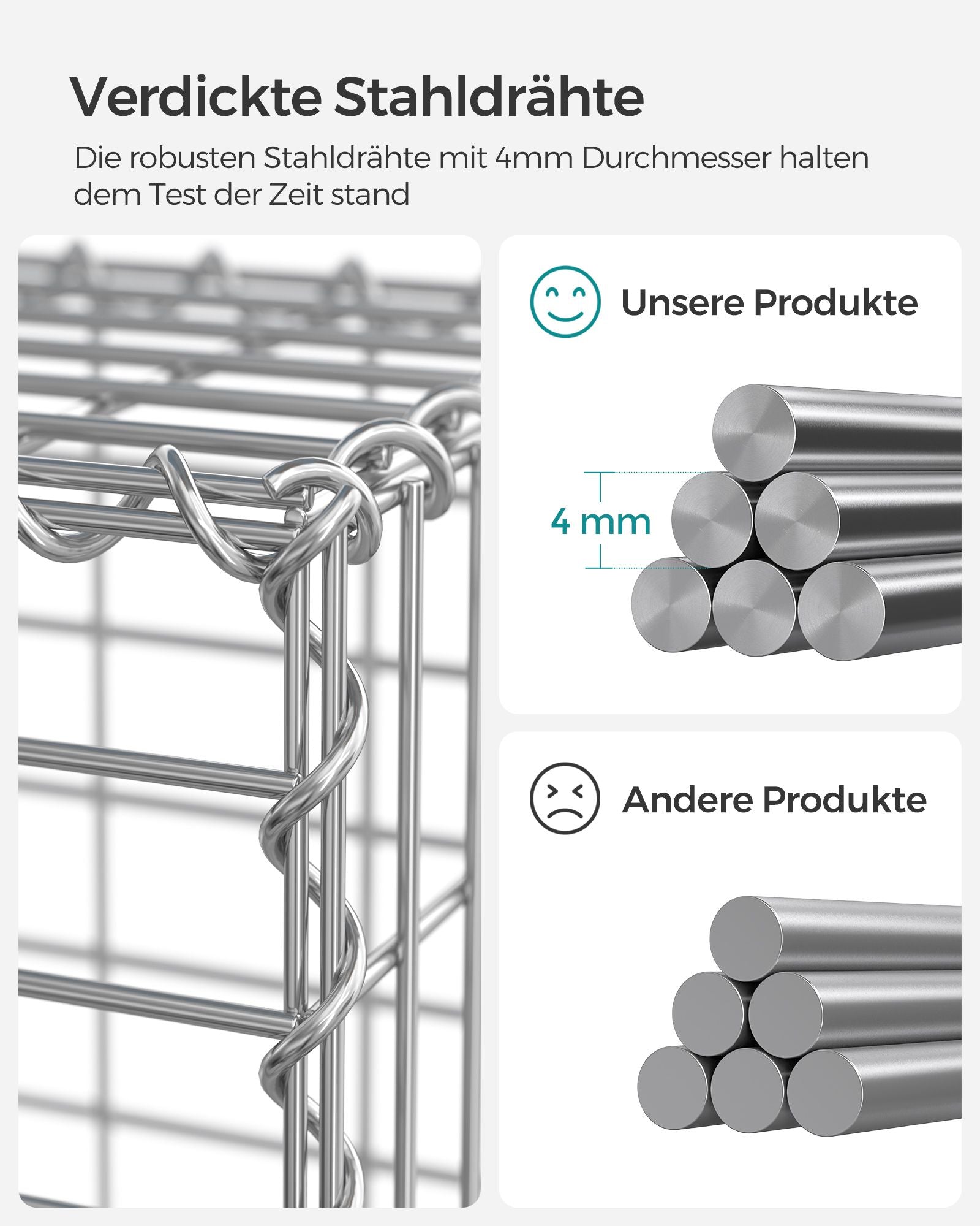 Set of 4 Schans baskets - 100 × 80 × 30 cm - silver