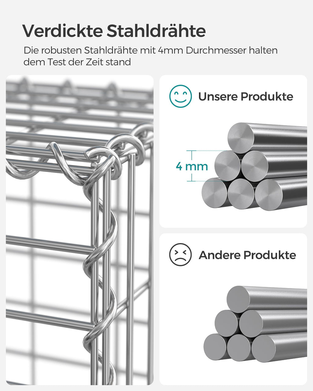 Set of 5 garden decoration distance holders-100 × 30 × 30 cm-silver