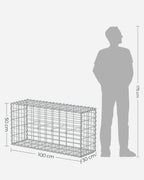 Set of 5 garden decoration distance holders-100 × 30 × 30 cm-silver