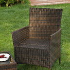 Garden furniture set - Lounge set - 2 chairs and table - patio furniture - brown