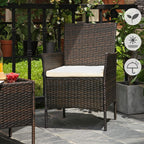 Garden furniture set - Lounge set - 2 chairs and table - patio furniture - brown