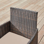 Garden furniture set - Lounge set - 2 chairs and table - patio furniture - brown