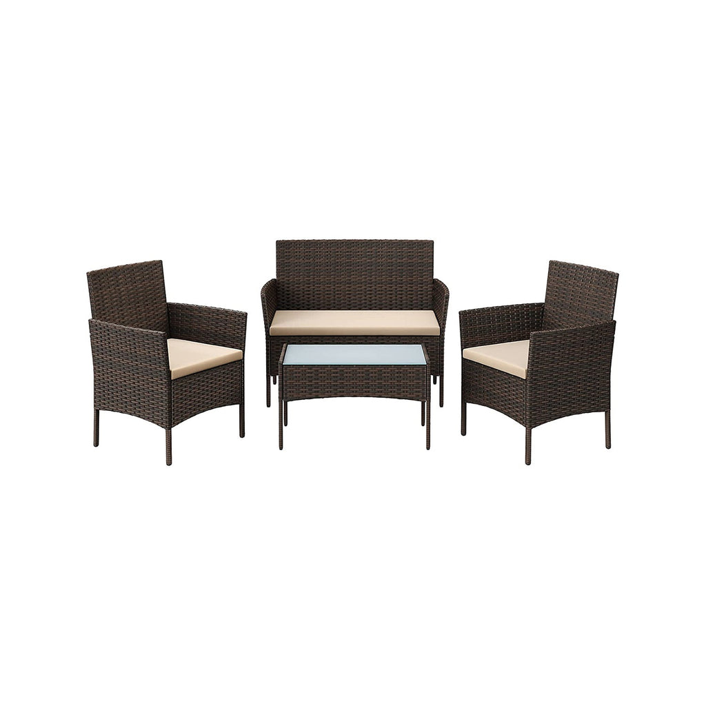 Balcony furniture - PE Polyrotan - Black gray