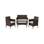 Balcony furniture - PE Polyrotan - Black gray