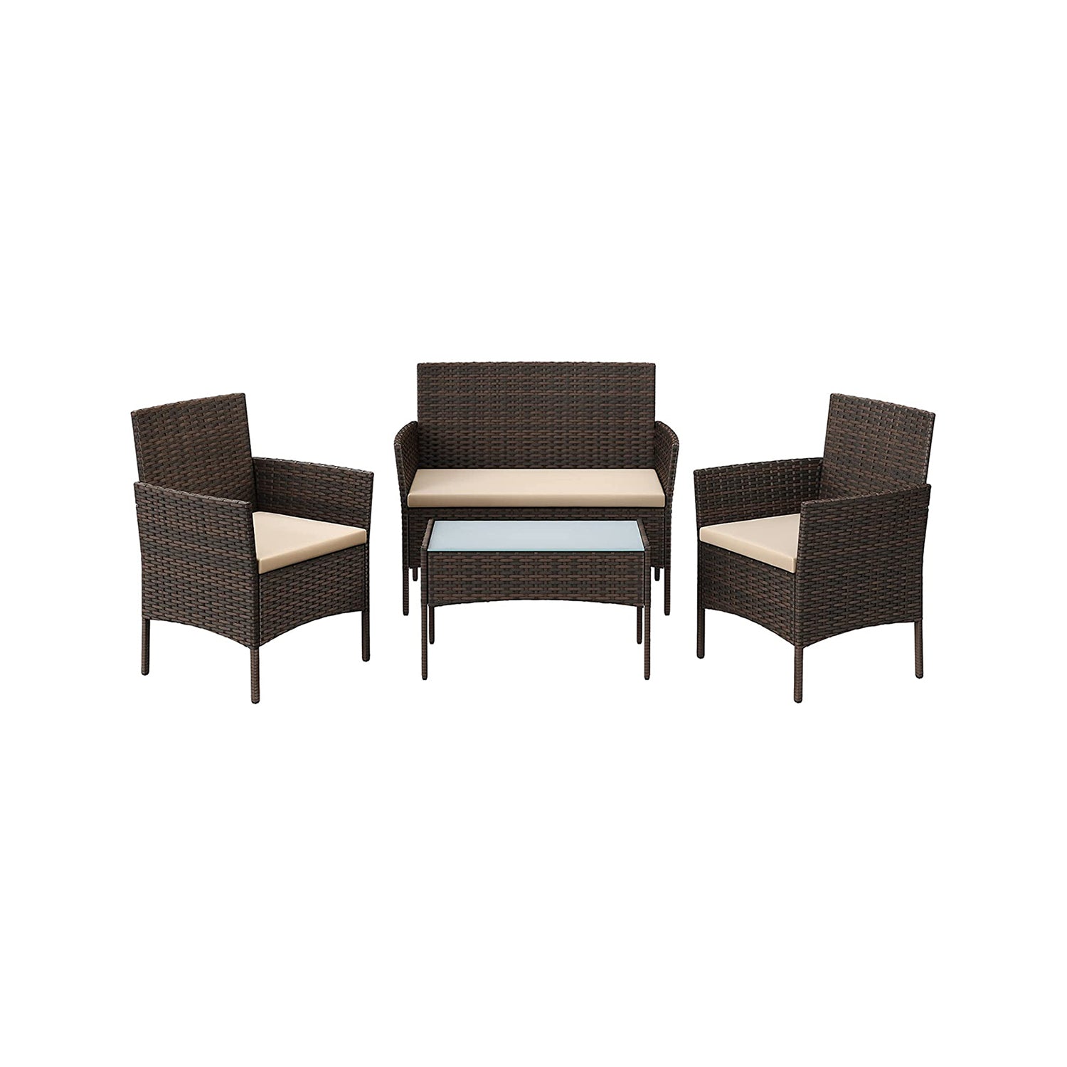 Balcony furniture - PE Polyrotan - Black gray