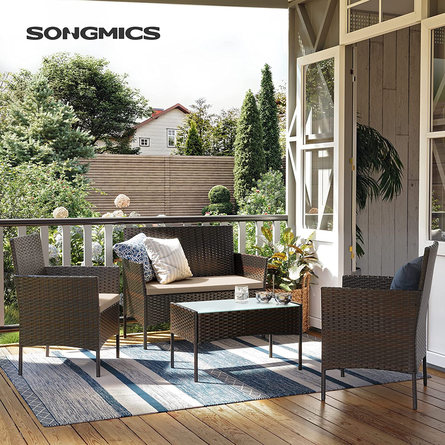Balcony furniture set-4-piece