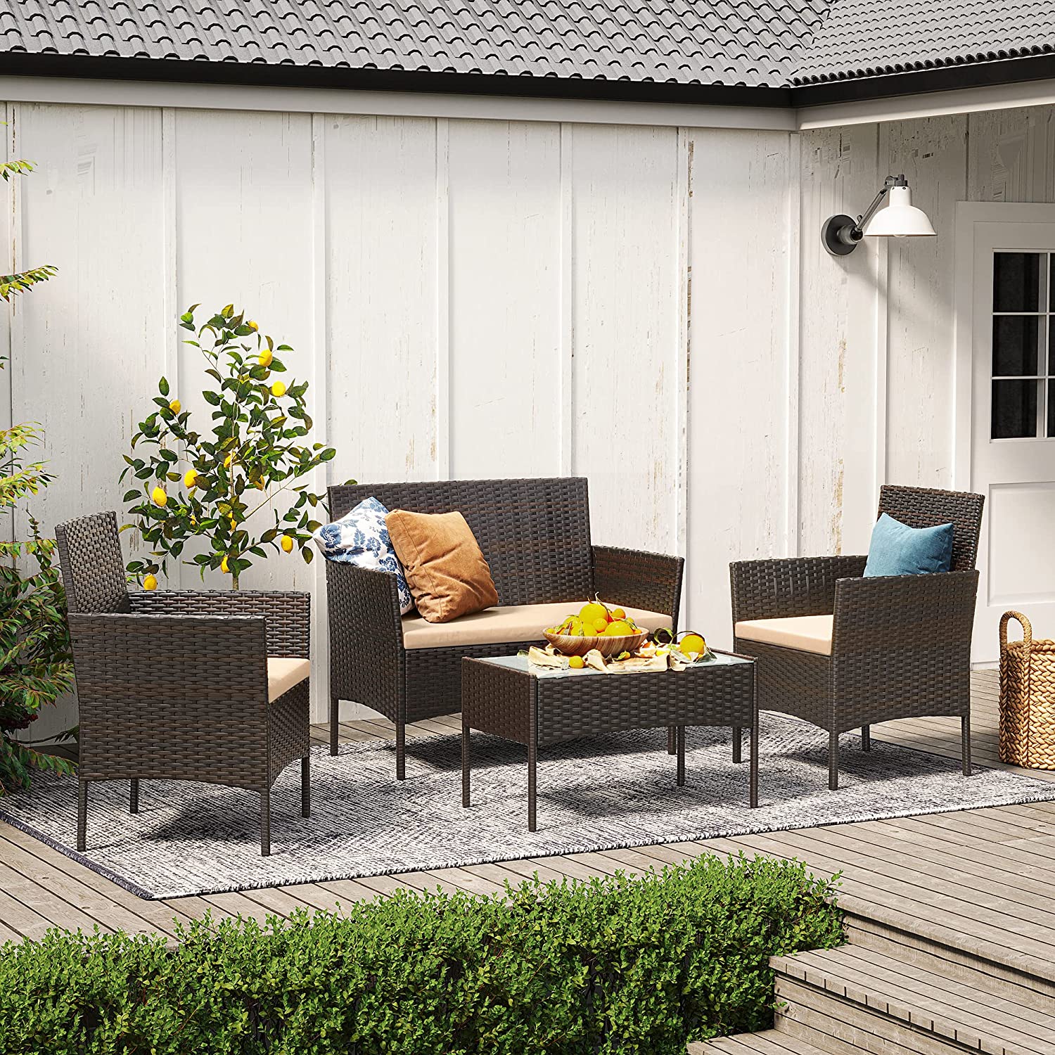 Balcony furniture set-4-piece