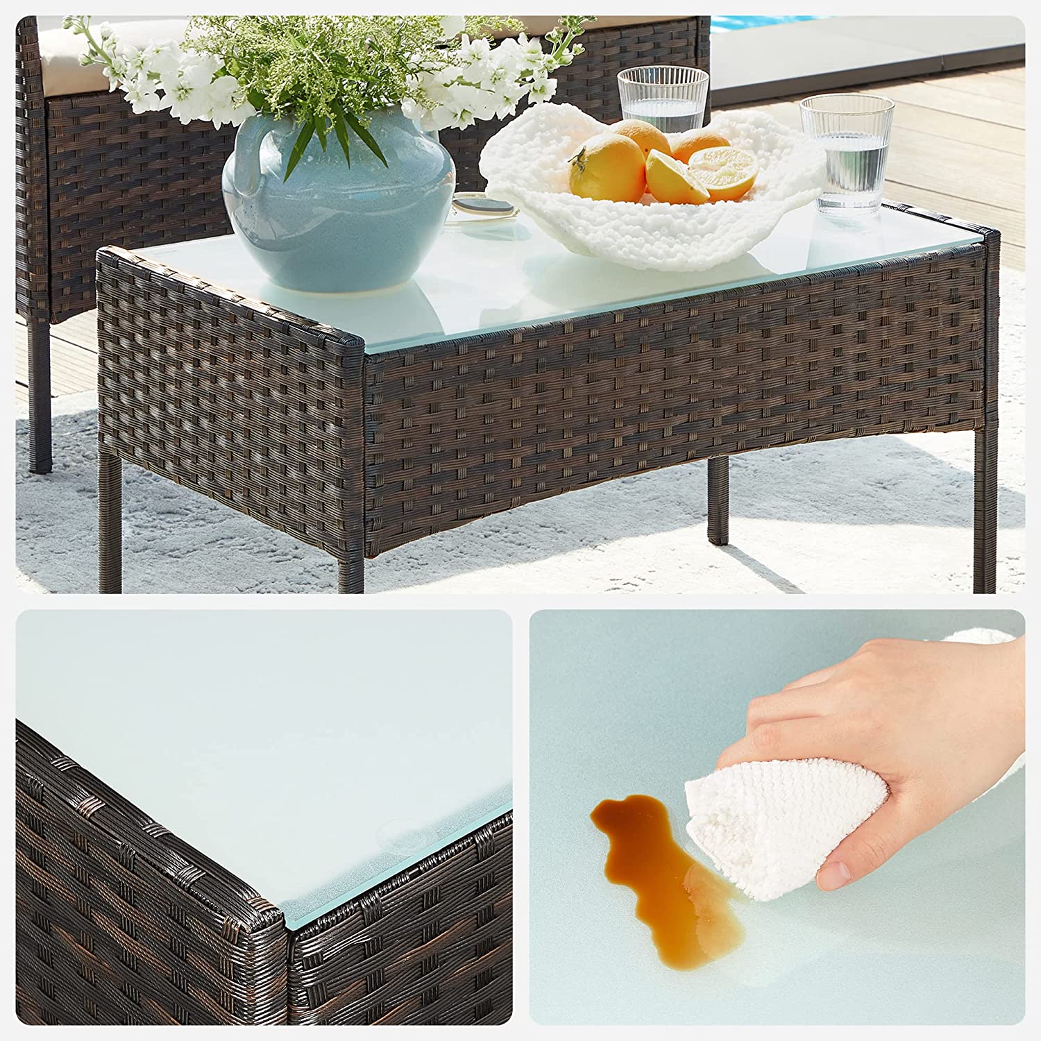 Balcony furniture set-4-piece
