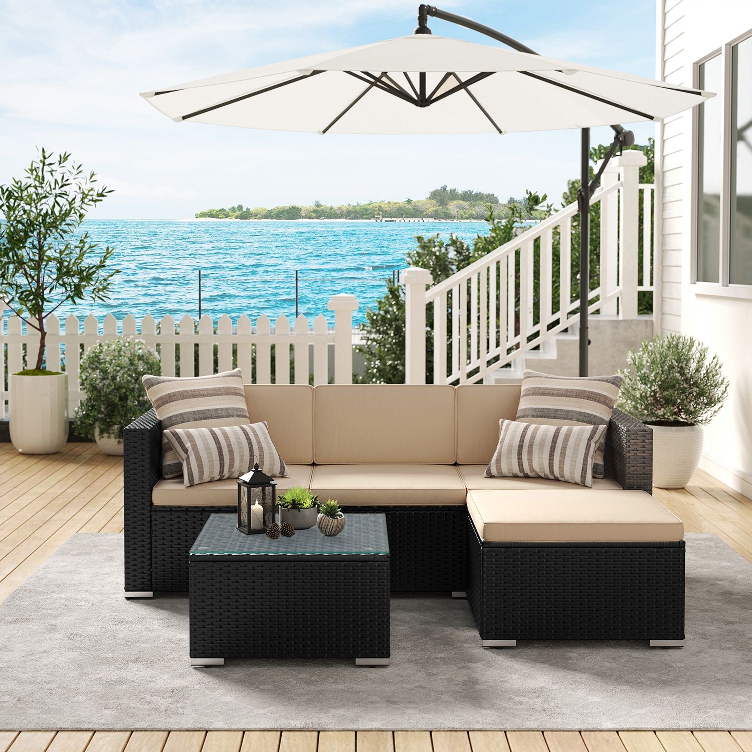 Garden furniture set - with pillows