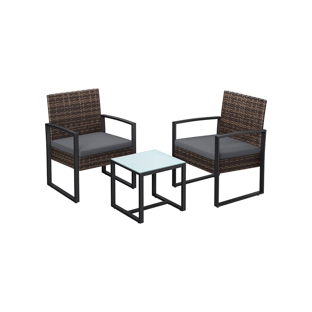 Garden furniture set-rattan look-3-piece