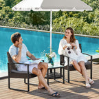 Garden furniture set-rattan look-3-piece