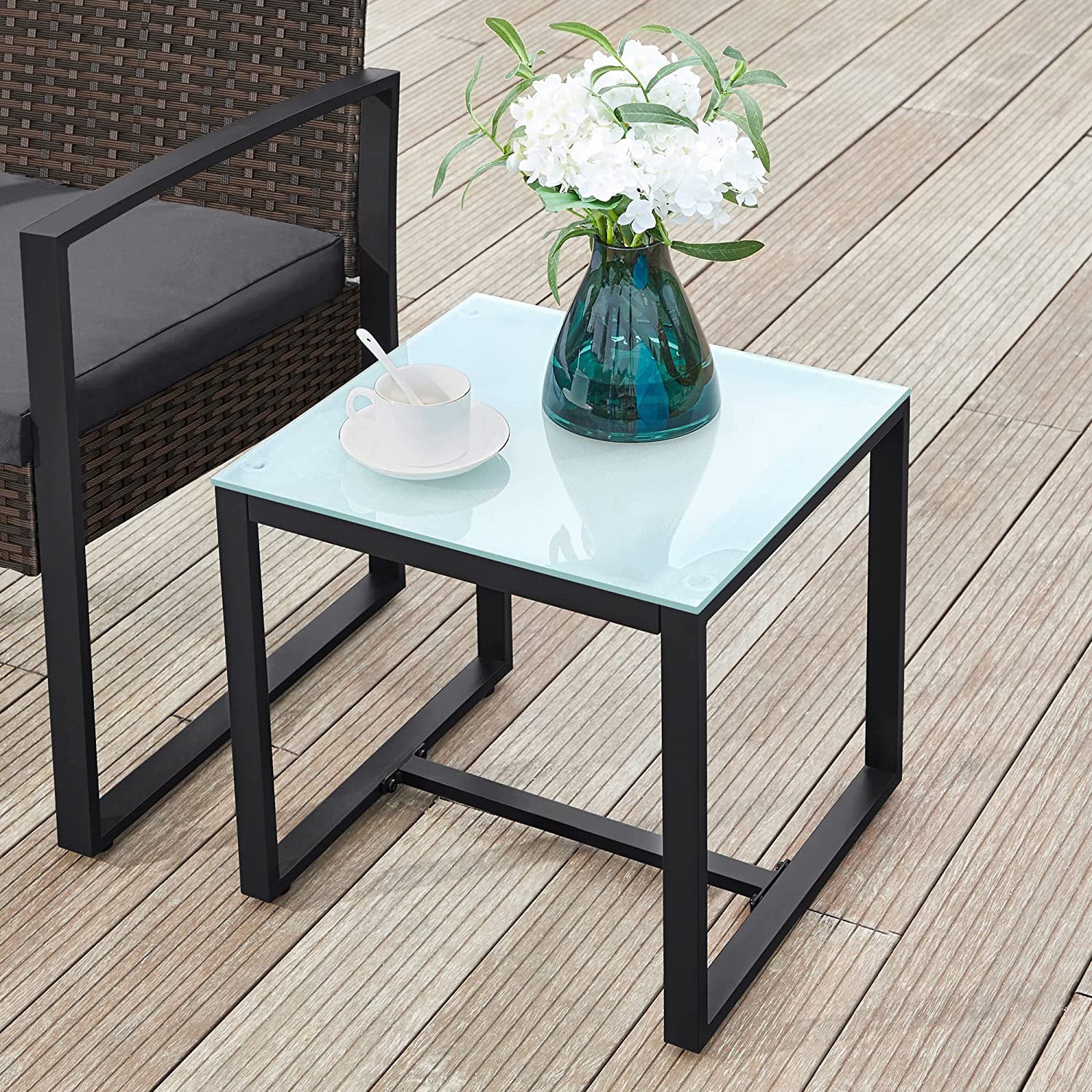 Garden furniture set-rattan look-3-piece