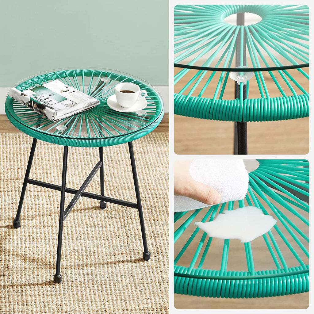 Lounge set - Balcony furniture - Garden furniture set - Set of 3 - Blue