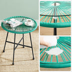 Lounge set - Balcony furniture - Garden furniture set - Set of 3 - Blue