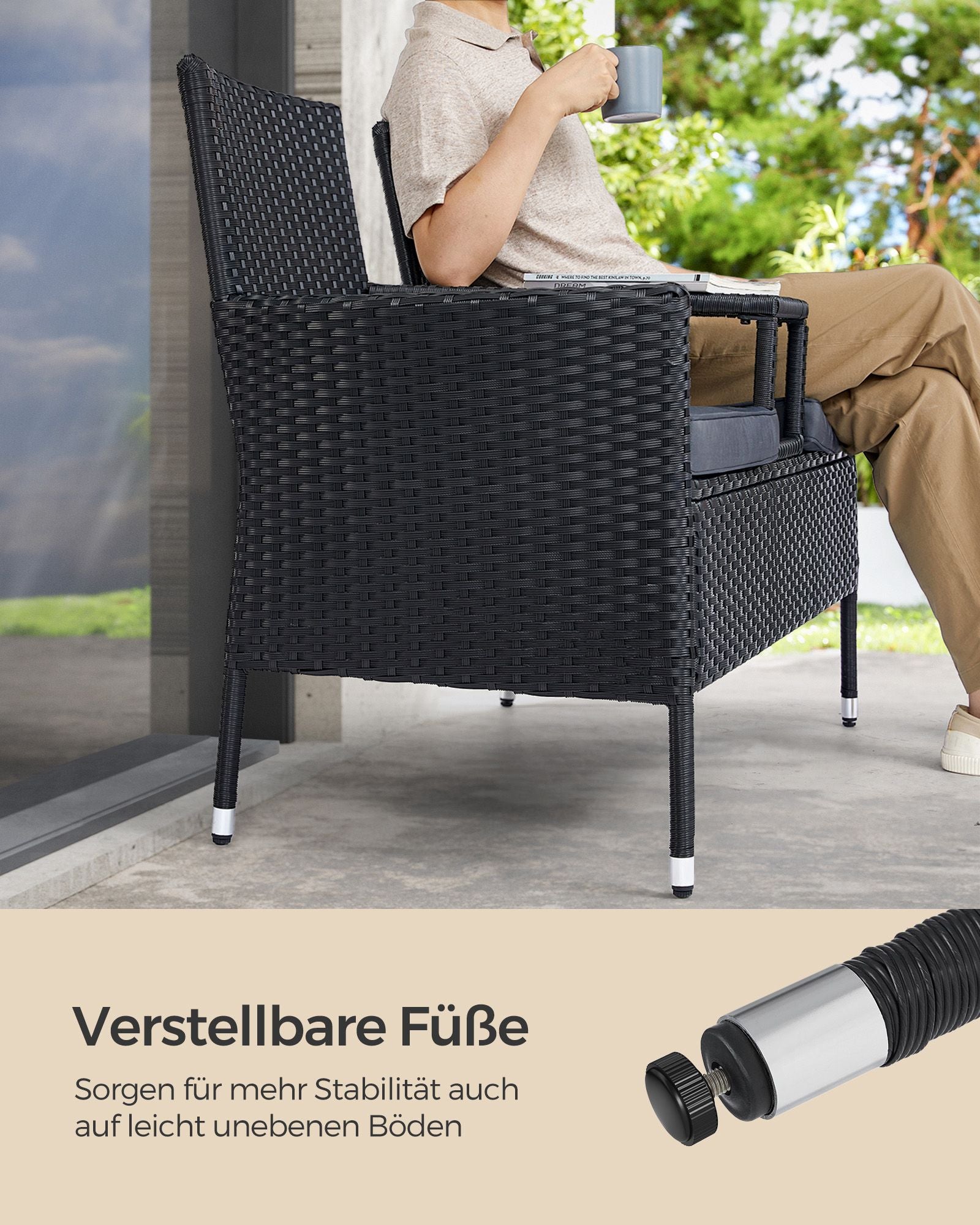 Balcony furniture-Made from PE-POLYROTAN