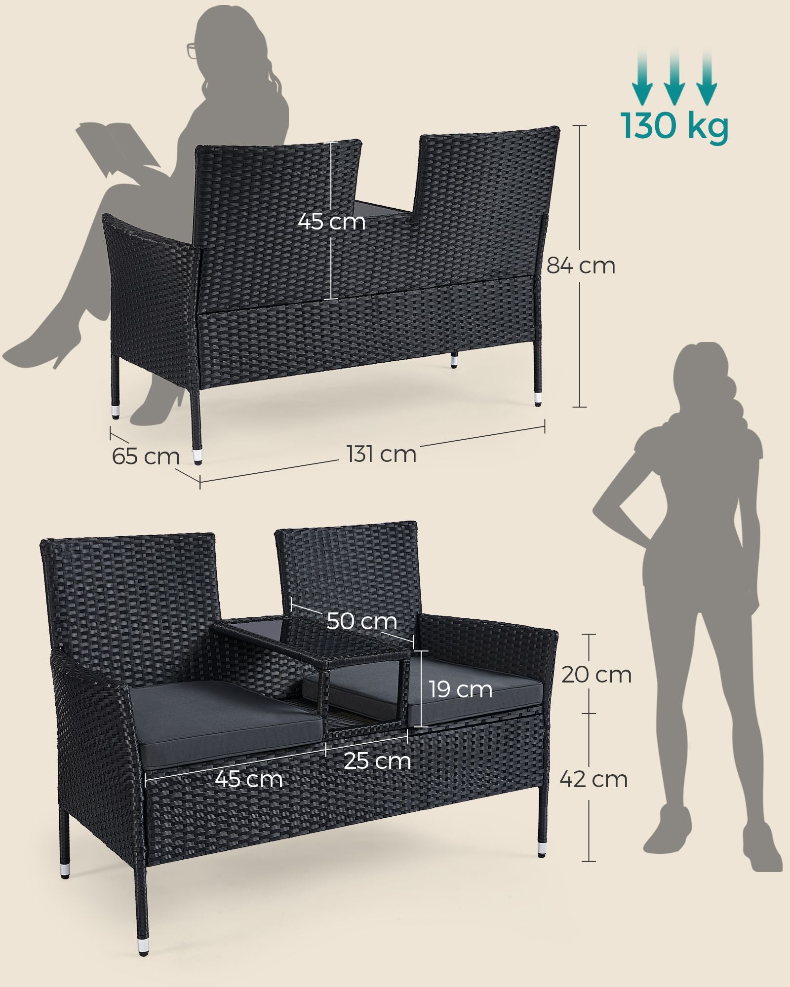 Balcony furniture-Made from PE-POLYROTAN