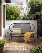 Garden bench from PE ROTAN - 70 x 138.5 x 79 cm - Weather resistant