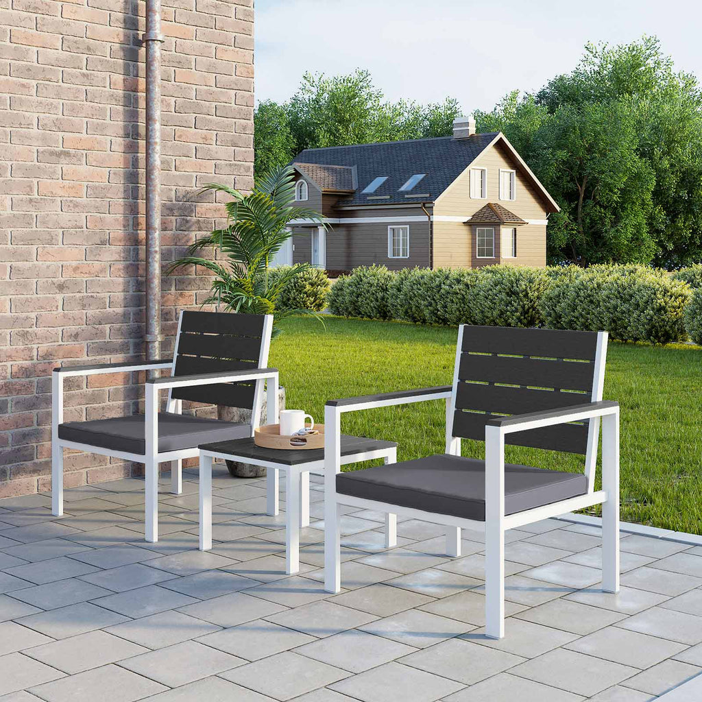 Garden furniture - Smoke gray and white