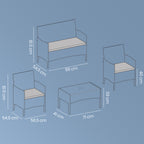 Balonset - Garden furniture set from PE Polyrotan, compact and stylish