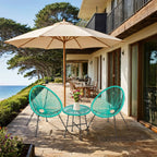 Balcony furniture set of 3 - garden set with 2 chairs and table