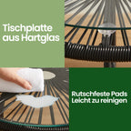 Balcony furniture set of 3 - garden set with 2 chairs and table