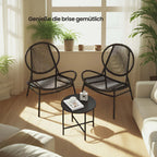 Balcony furniture set of 3 - garden set with table and 2 chairs, PE polyrotan