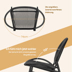 Balcony furniture set of 3 - garden set with table and 2 chairs, PE polyrotan