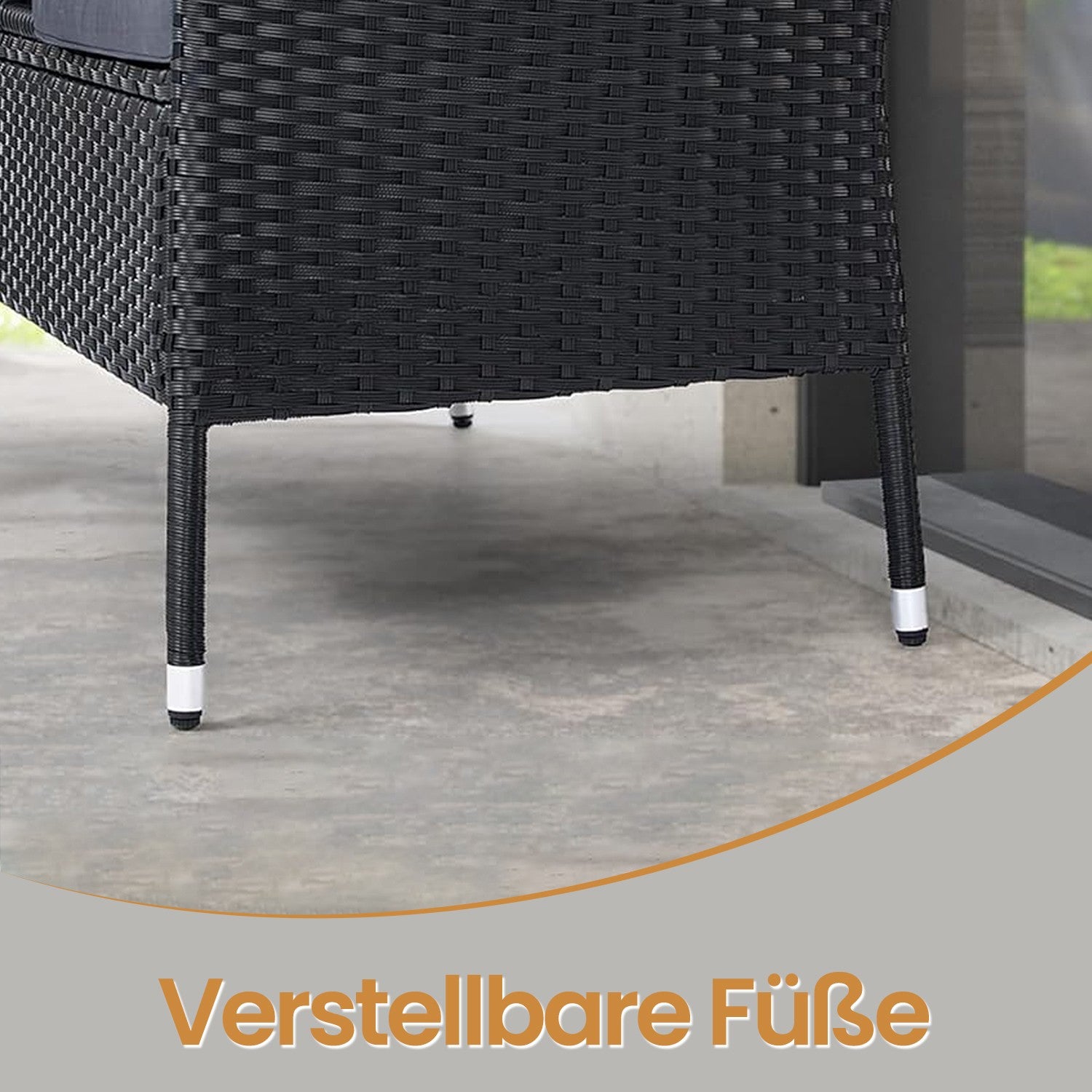 Balcony furniture set - Van PE Polyrotan, with table