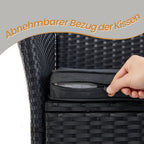 Balcony furniture set - Van PE Polyrotan, with table