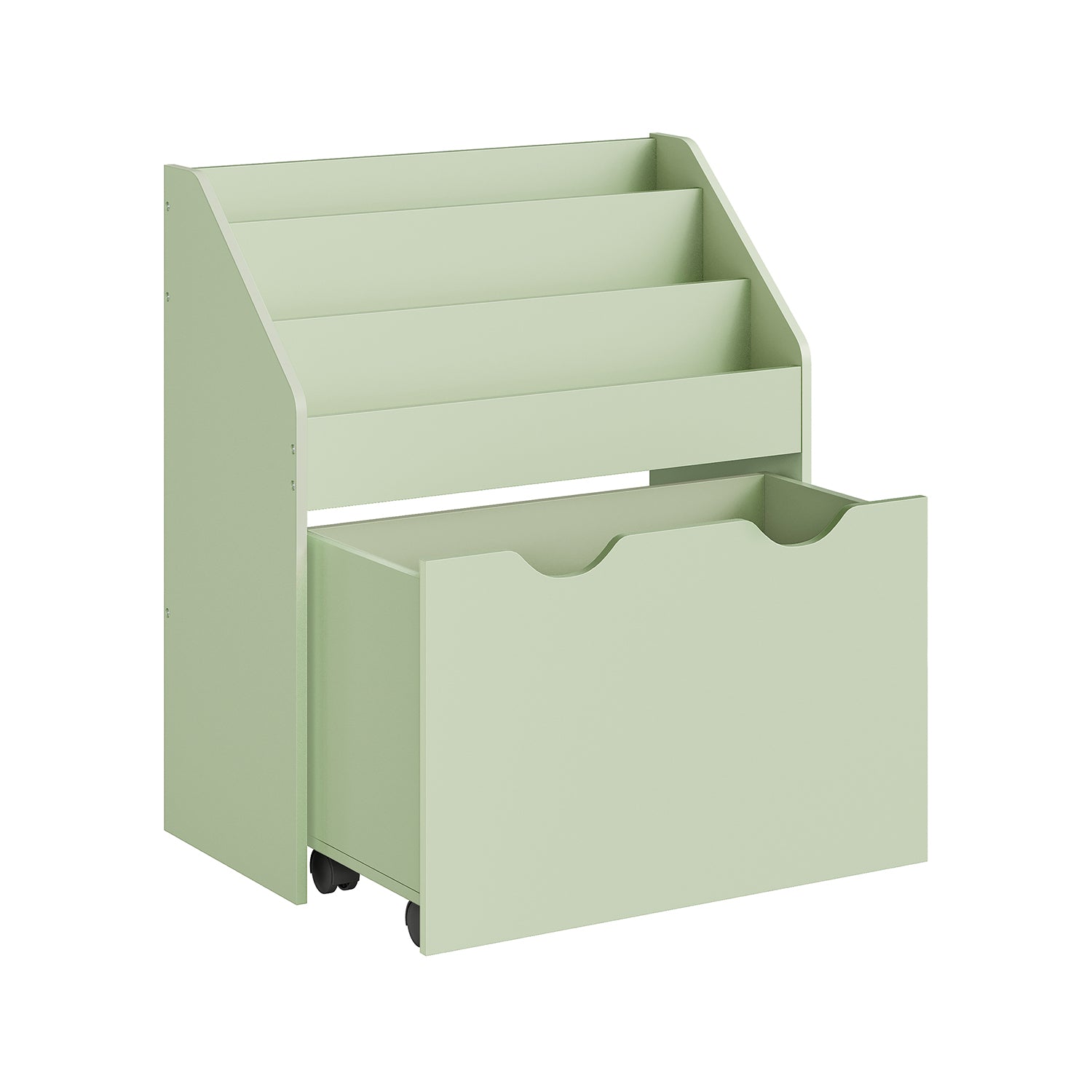 Bookcase - with 3 shelves and on wheels
