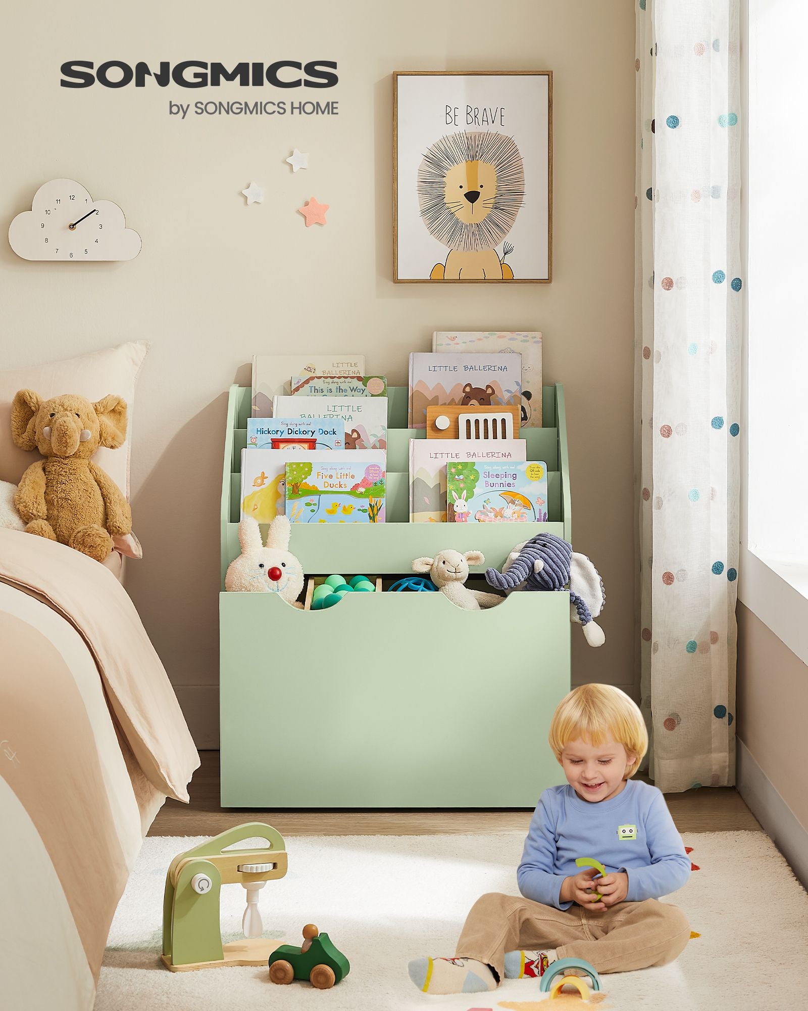 Bookcase - with 3 shelves and on wheels