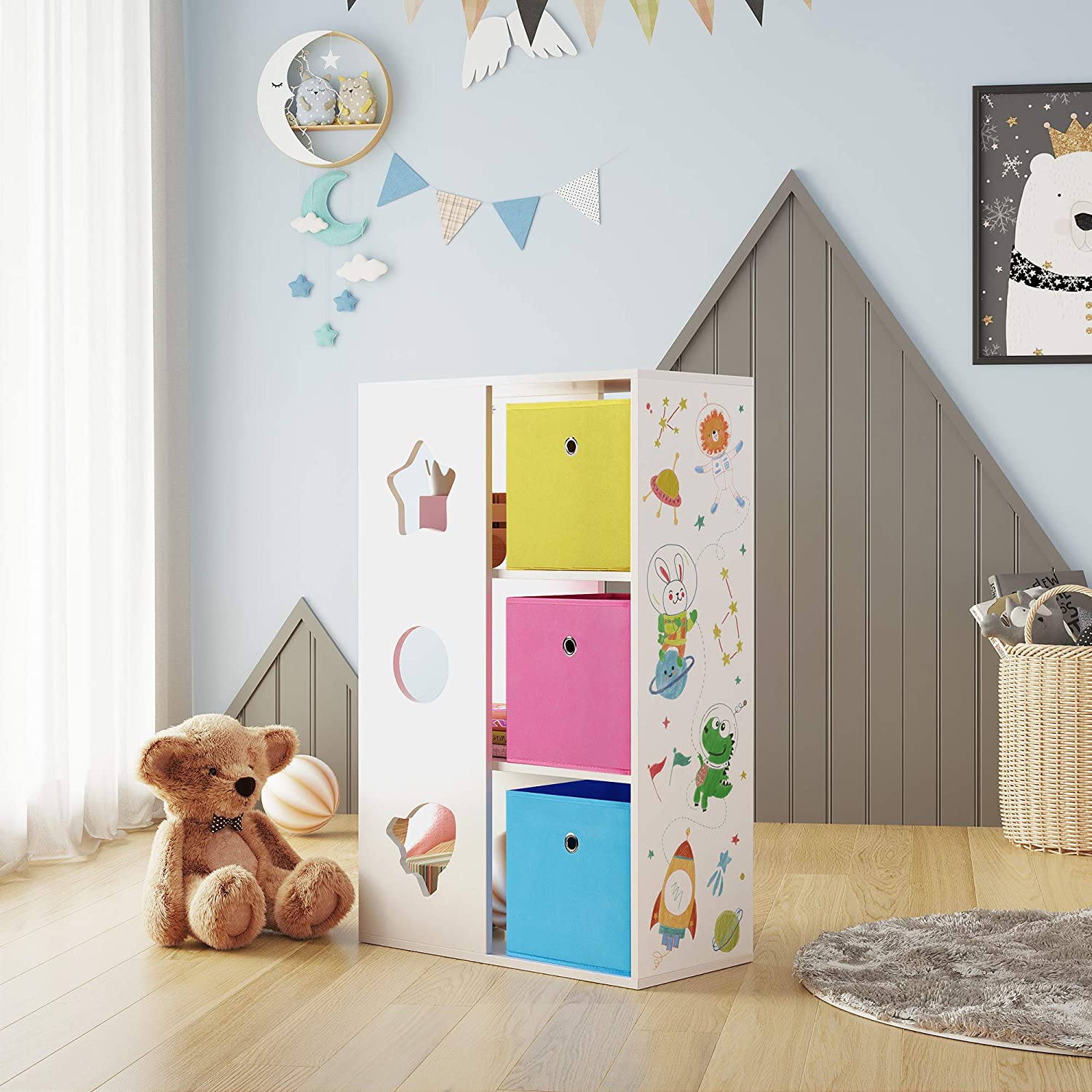 Children's cabinet - With storage boxes - Playroom Bookcase