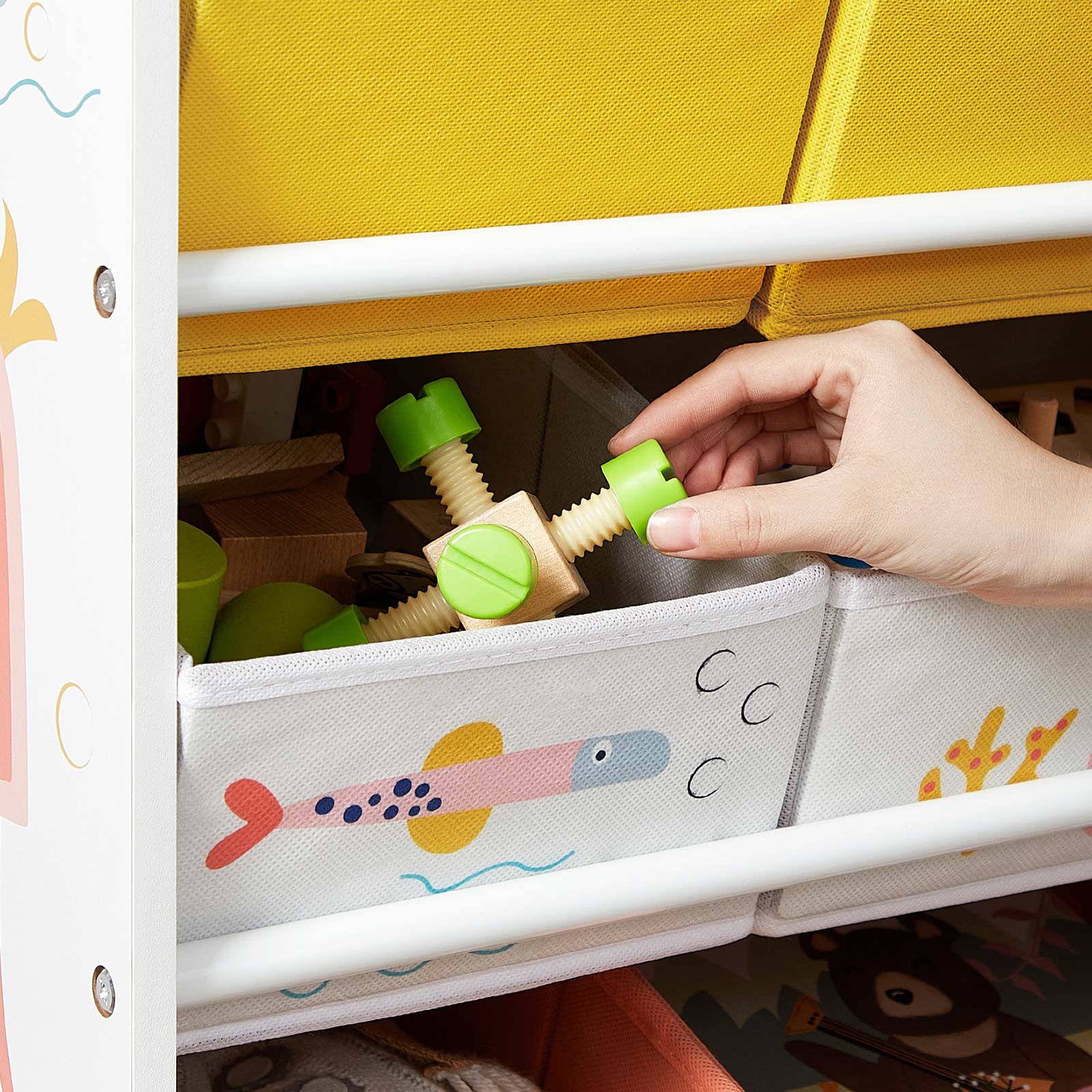 Storage rack - children's cabinet - colorful - for toys and clothing