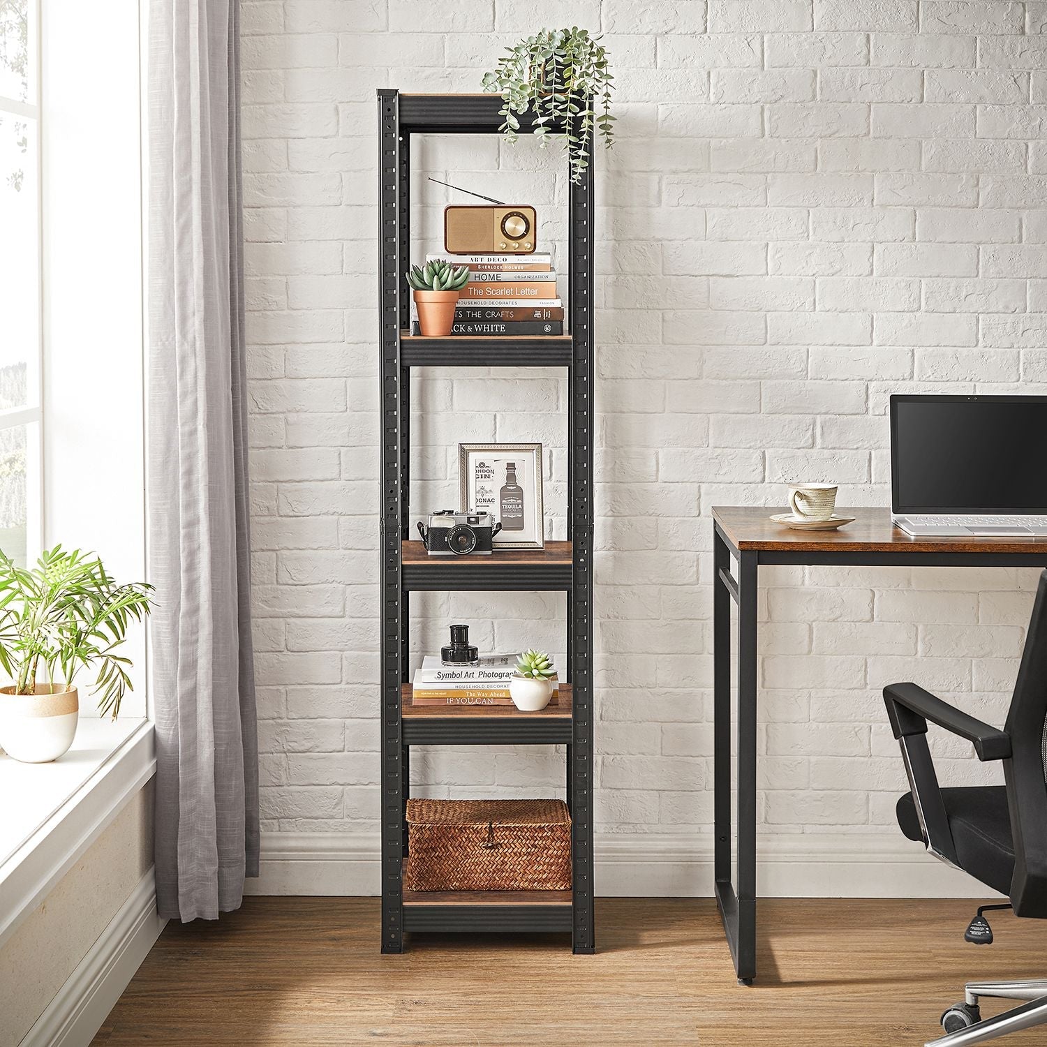 Small rack box - Living room cabinet - Extra strong - 5 levels - Black