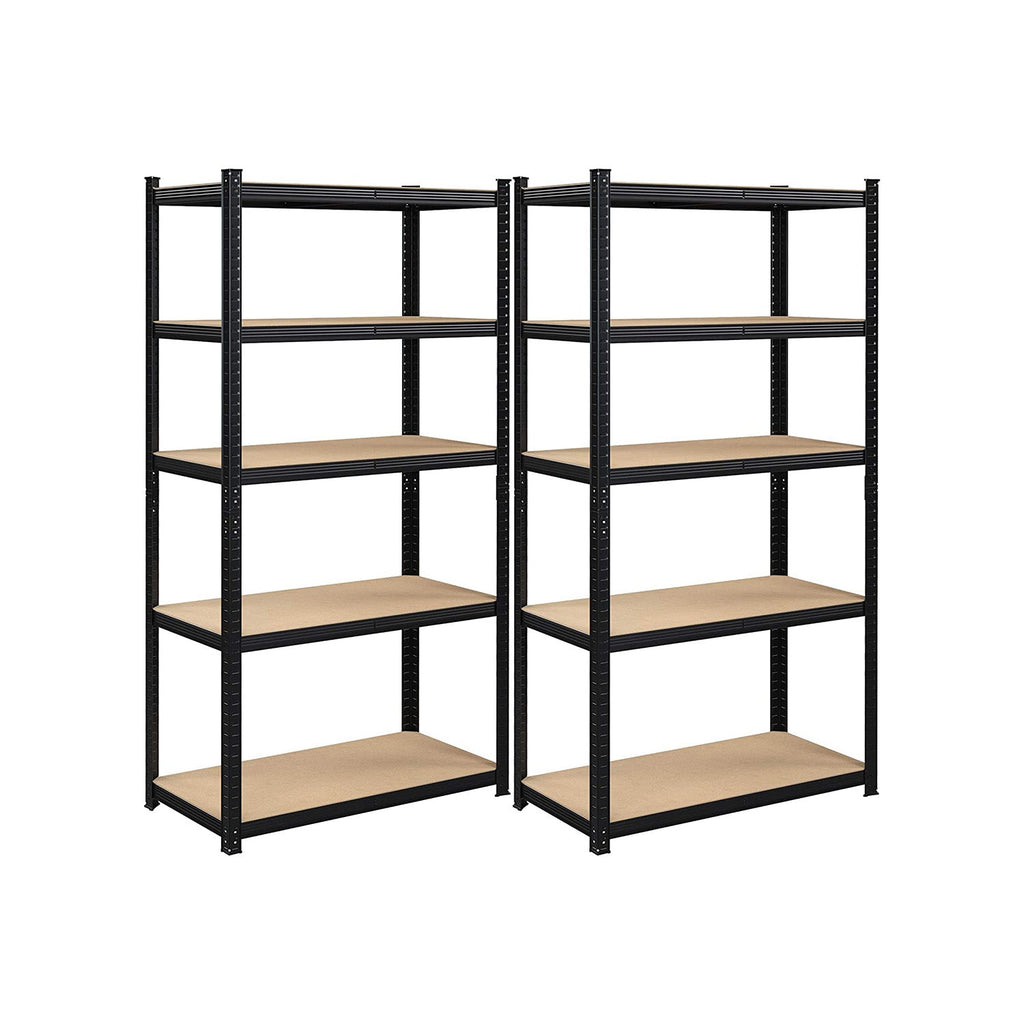 Storage cabinet - Set of 2 - Metal frame - 200 x 100 x 50 cm - taxable up to 875 kg - Black