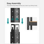 Racking cabinets - cellar shots - with 5 levels - of 200 cm high - Black
