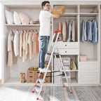 Ladder - Aluminum - Anti -slip - 5 steps - up to 150 kg load capacity