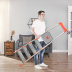Ladder - Aluminum - Anti -slip - 5 steps - up to 150 kg load capacity