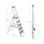 Ladder - Aluminum - Anti -slip - 5 steps - up to 150 kg load capacity