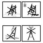 Ladder - 3 steps - Aluminum - Anti -slip feet - load capacity 150 kg