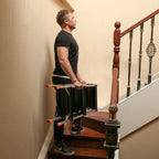 Ladder - Folding Ladder - 3 steps - Aluminum - Anti -slip - Taxable up to 150 kg - Orange / Silver