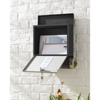 Wall letterbox - Letterbox - With Newspaper box and nameplate - With lock - Silver Black