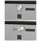 Wall letterbox - Letterbox - With Newspaper box and nameplate - With lock - Silver Black