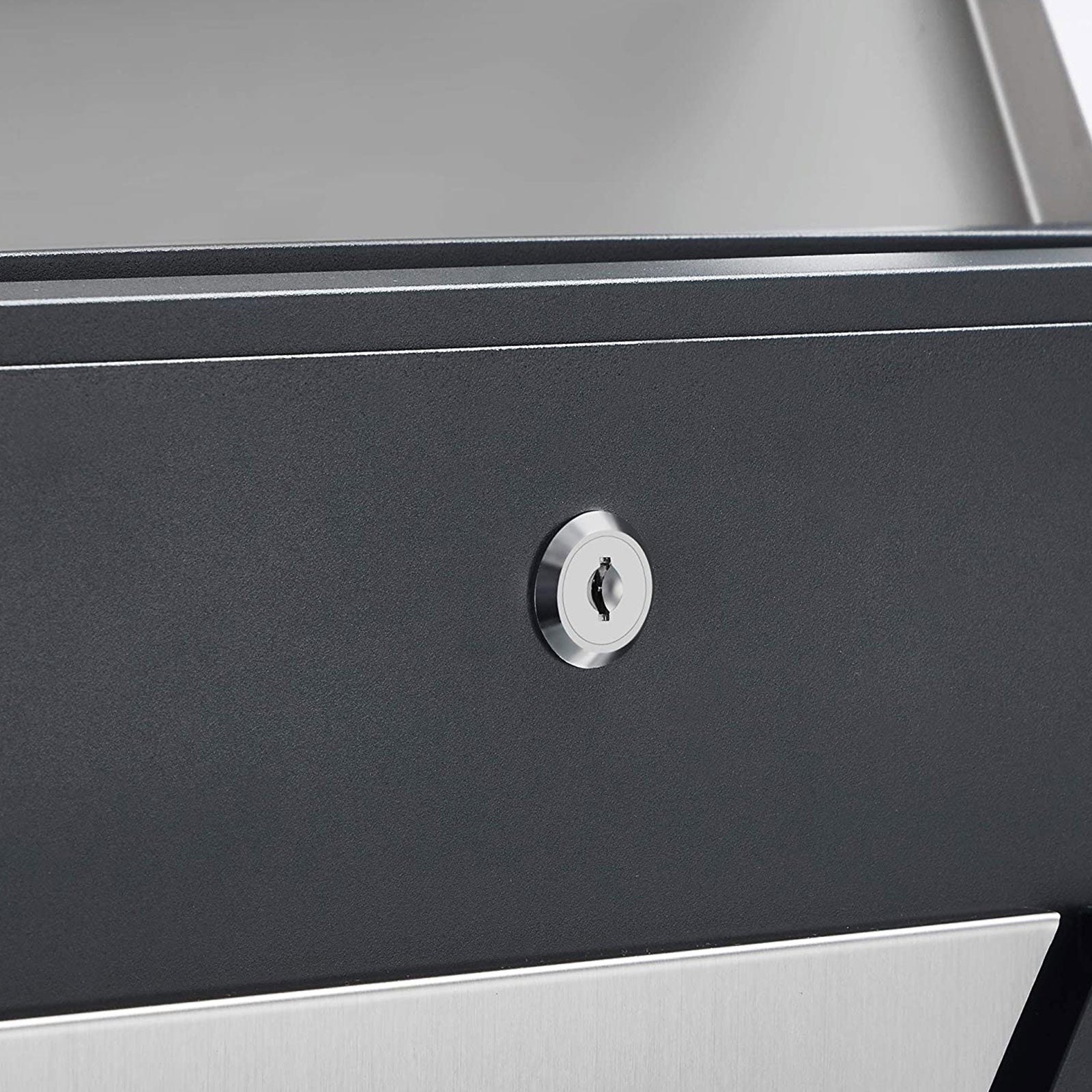 Mailbox - Wall bus - With window - Stainless steel - Silver / Anthracite