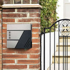Mailbox - Wall bus - With window - Stainless steel - Silver / Anthracite