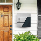 Mailbox - Wall bus - With window - Stainless steel - Silver / Anthracite