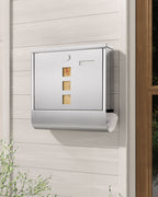 Letterbox - with silver copper slot cylinder