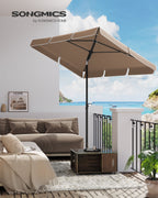 Parasol 200 x 125 cm foldable and adjustable in height