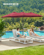 Double parasol-460 x 270 cm-with pendulum and UV protection